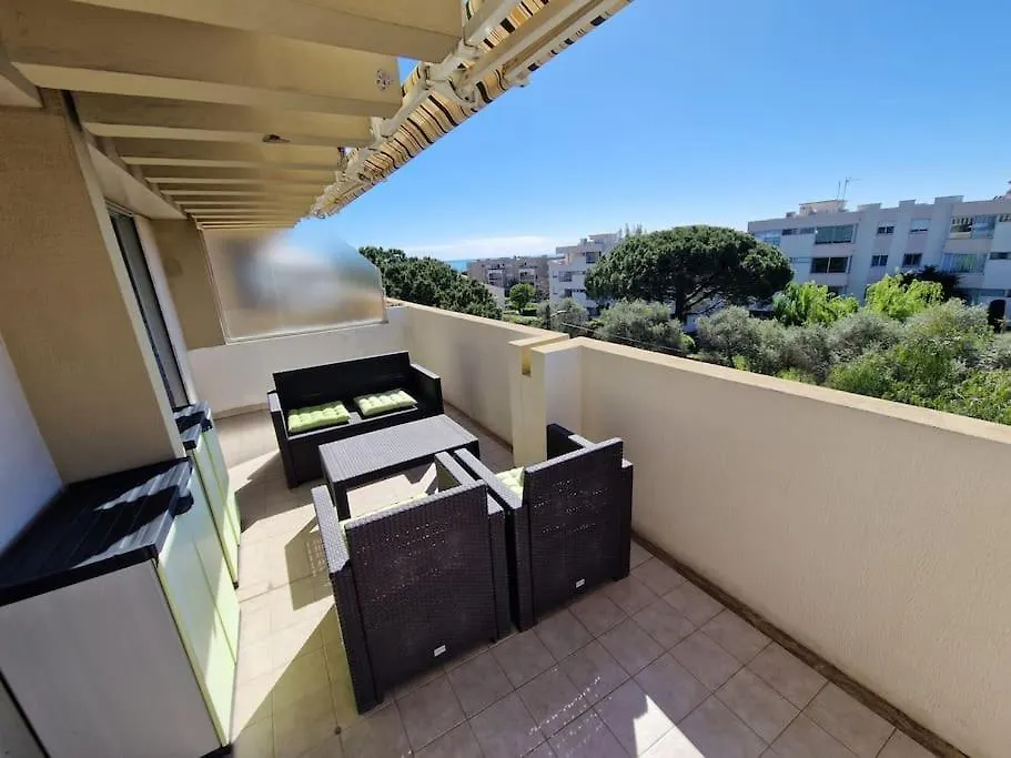 Cozy 1 Bedroom With A Seaview, Ac, Pool And Parking Antibes